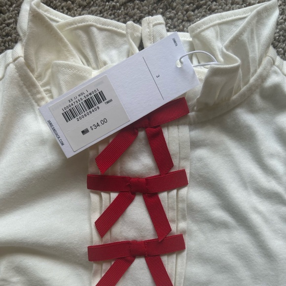 NWT Janie and Jack Ruffle Collar Bow Top, size 3 - Picture 5 of 10